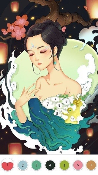 快乐涂数字填色图2