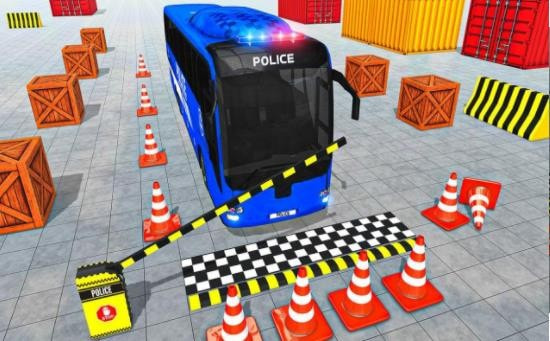 公交车停车模拟器(Police Bus Parking Game)(1)