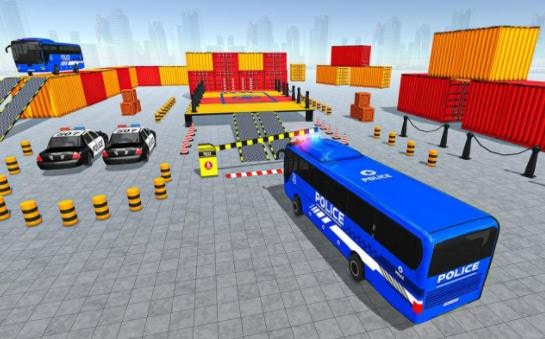公交车停车模拟器(Police Bus Parking Game)(2)