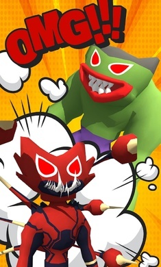 合并蓝色怪物超级英雄图1