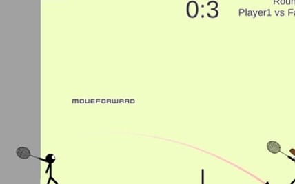 火柴人打羽毛球