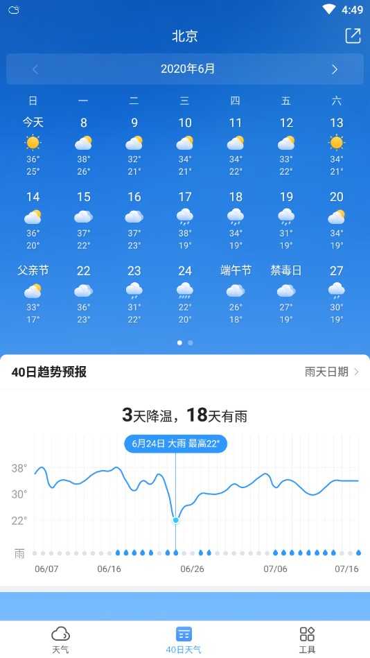15天天气预报 