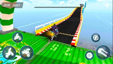 巨型坡道摩托特技3D图1