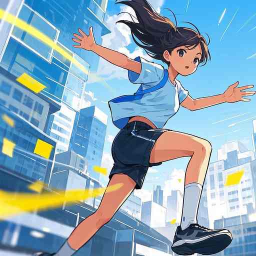 动漫女孩跑步手机版