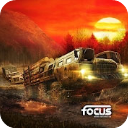 旋轉輪胎泥濘奔馳