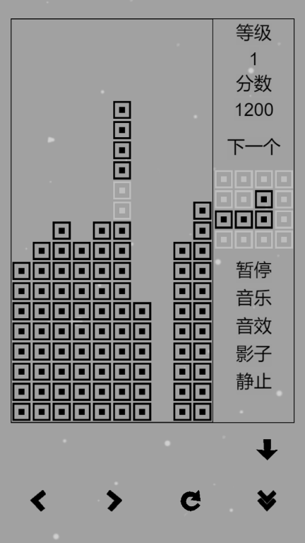 经典俄罗斯方块黑白版图3