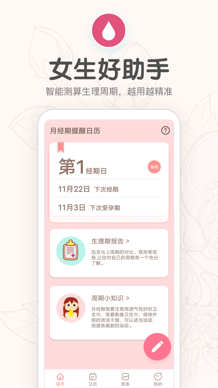 月经期提醒日历-大姨妈图1