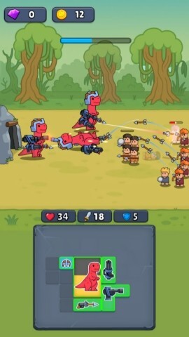 模拟恐龙合并战斗(3)