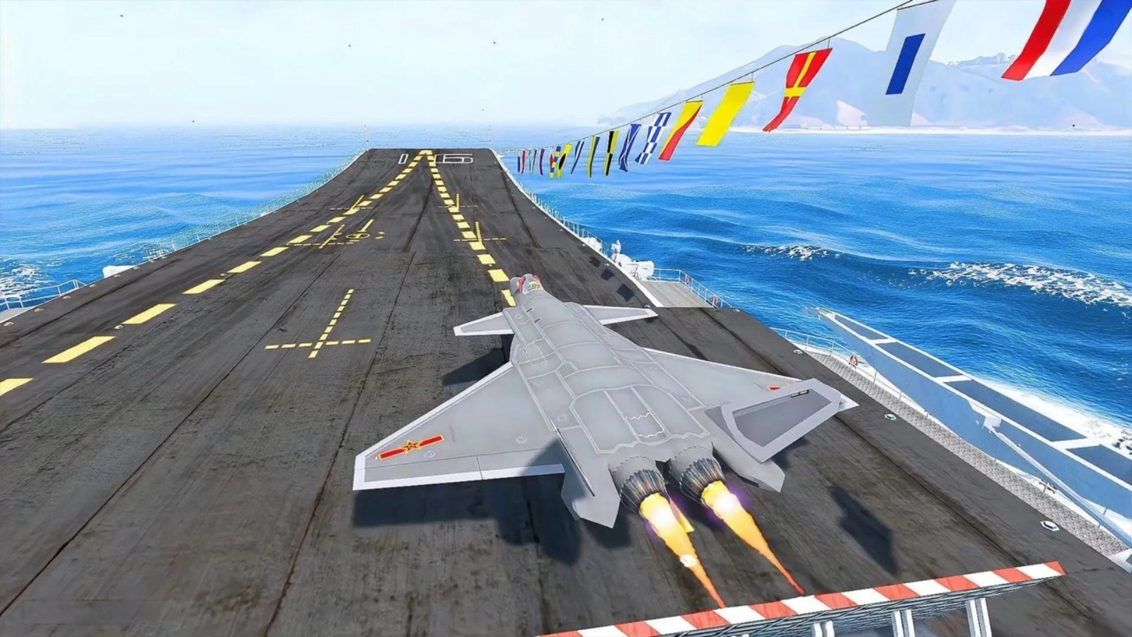 舰载机起飞模拟