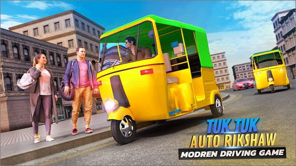 城市三轮车驾驶游戏(New Tuk Tuk Auto Rickshaw)(1)