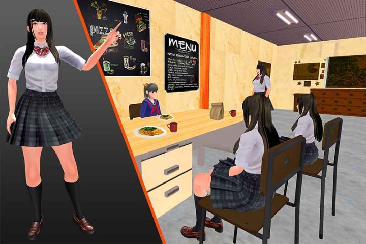 高中虚拟女孩模拟器图1