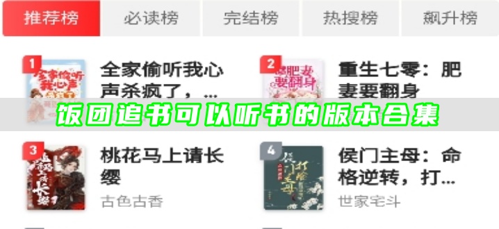 饭团追书可以听书的版本合集