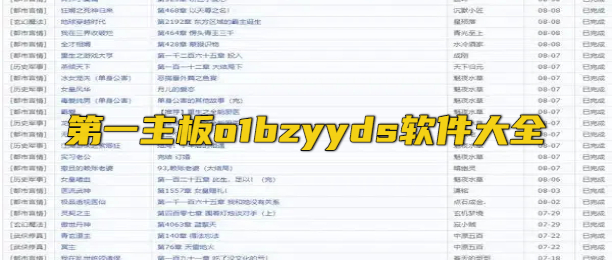 第一主板o1bzyyds软件大全