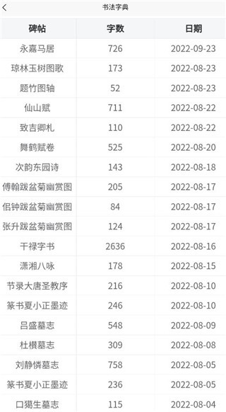 墨客书法字典