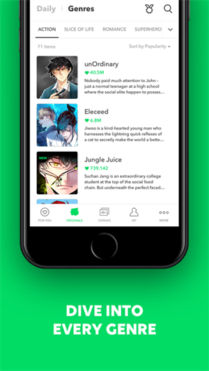 Webtoon漫画英文版图2