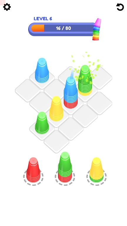 彩色杯子堆叠图1