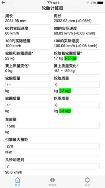 轮胎计算器免费版图2