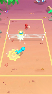 人类击打排球赛图1