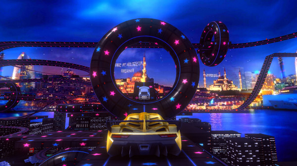 斜坡上的汽车特技