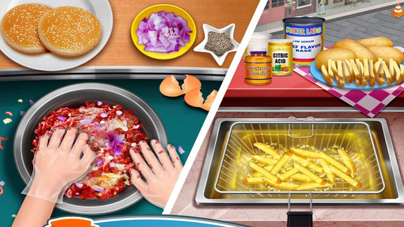 街头食品摊烹饪图2