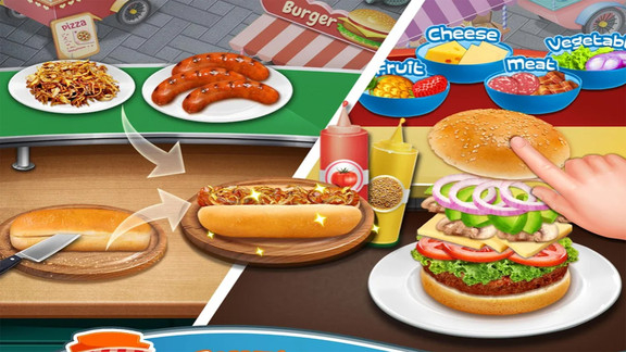 街头食品摊烹饪图3