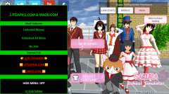 樱花校园模拟器无广告衣服全解锁版图2