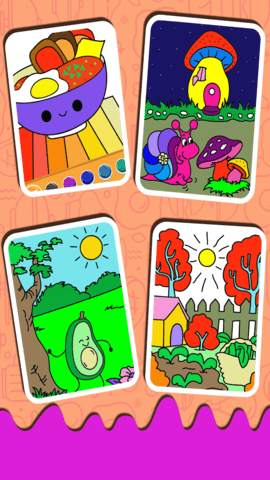 儿童画画水果涂色(2)