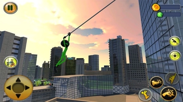 绿火柴人绳索英雄图2