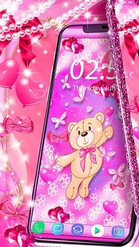 泰迪熊爱心动态壁纸最新版