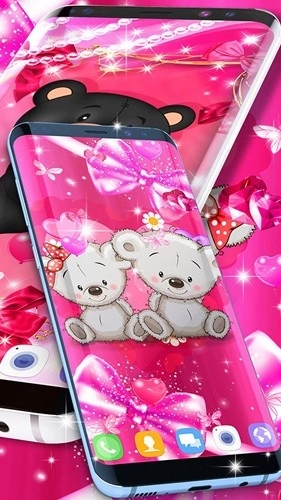 泰迪熊爱心动态壁纸最新版