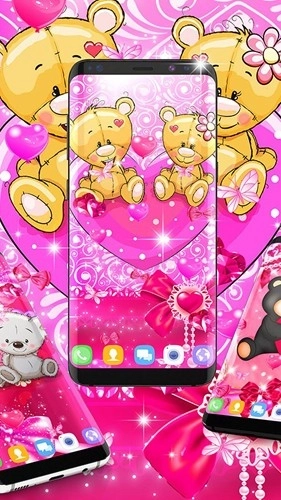 泰迪熊爱心动态壁纸最新版