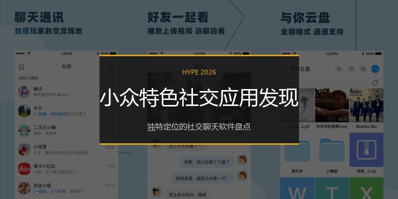 小众特色社交应用发现