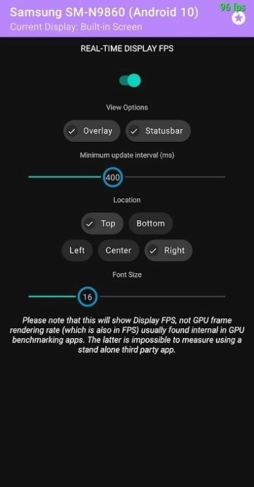 display fps帧率显示器