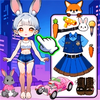 女孩贴纸书游戏