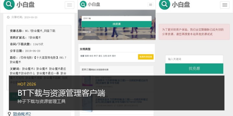 BT下载与资源管理客户端