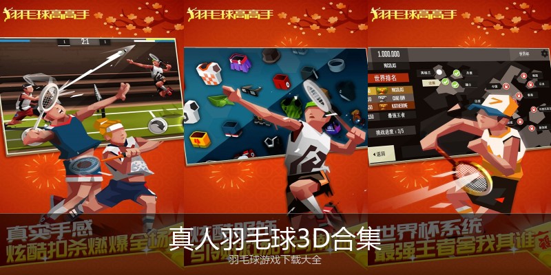 真人羽毛球3D合集