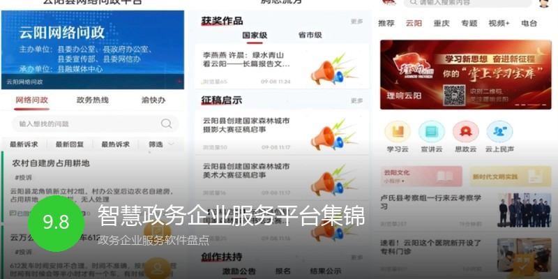 智慧政务企业服务平台集锦