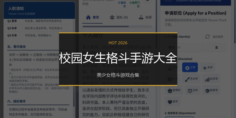 校园女生格斗手游大全