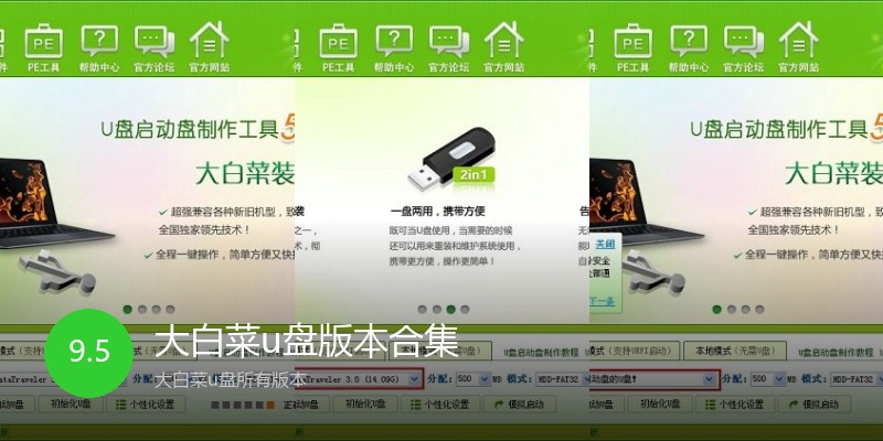 大白菜u盘版本合集