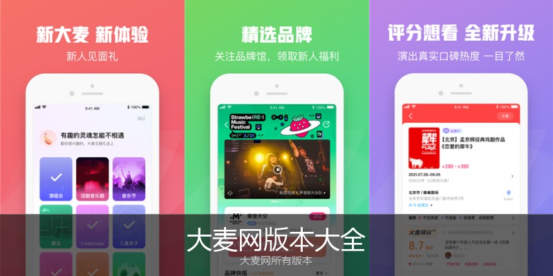 大麦网版本大全