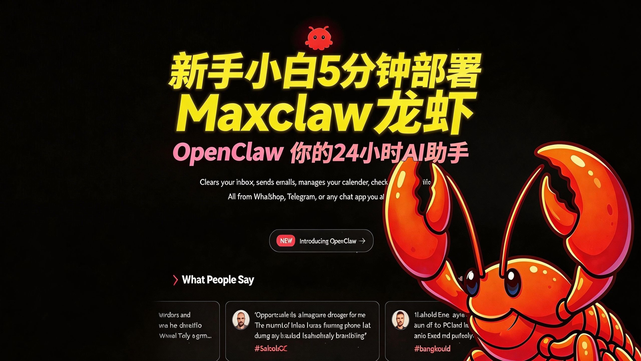openclaw龙虾部署接入本地教程!
