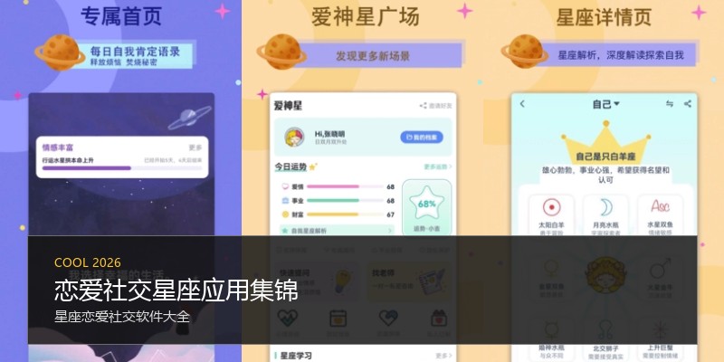 恋爱社交星座应用集锦