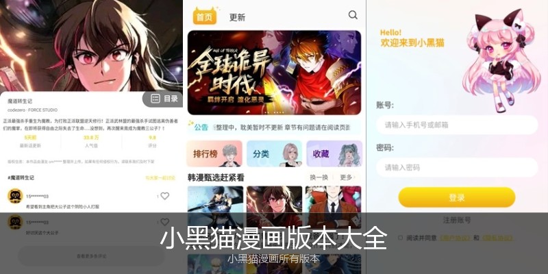 小黑猫漫画版本大全