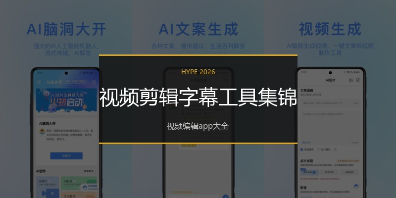 视频剪辑字幕工具集锦
