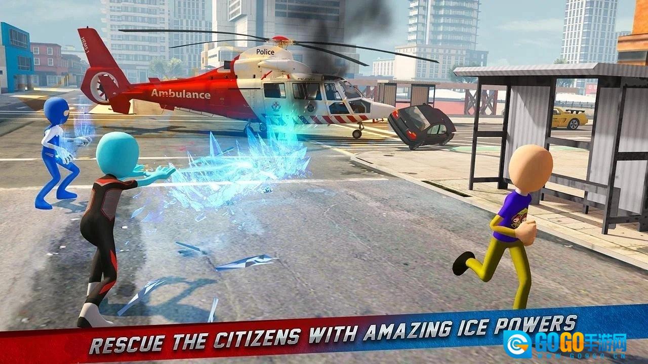火柴冰英雄罪犯城(Stickman Ice Hero Crime City - R)官方版图3