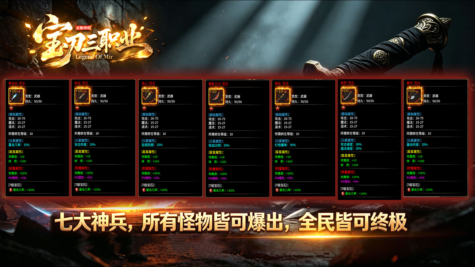 宝刀神技三职业微变版图1